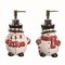 Christmas Ceramic Snowman Soap Dispenser Set of 2 Festive Decor